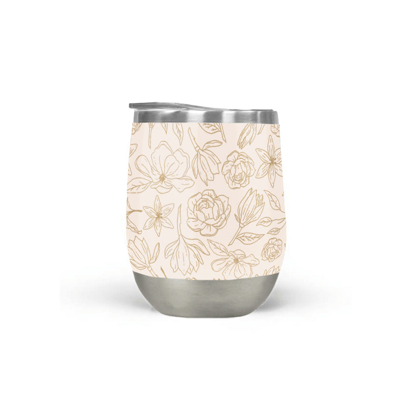Gold Magnolia Tumbler