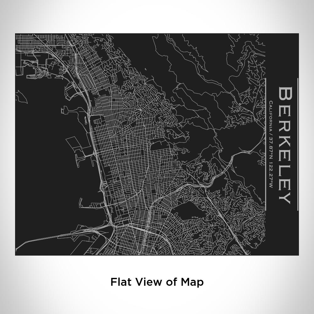 Berkeley - California Map Bottle with Bamboo Top in Matte Black
