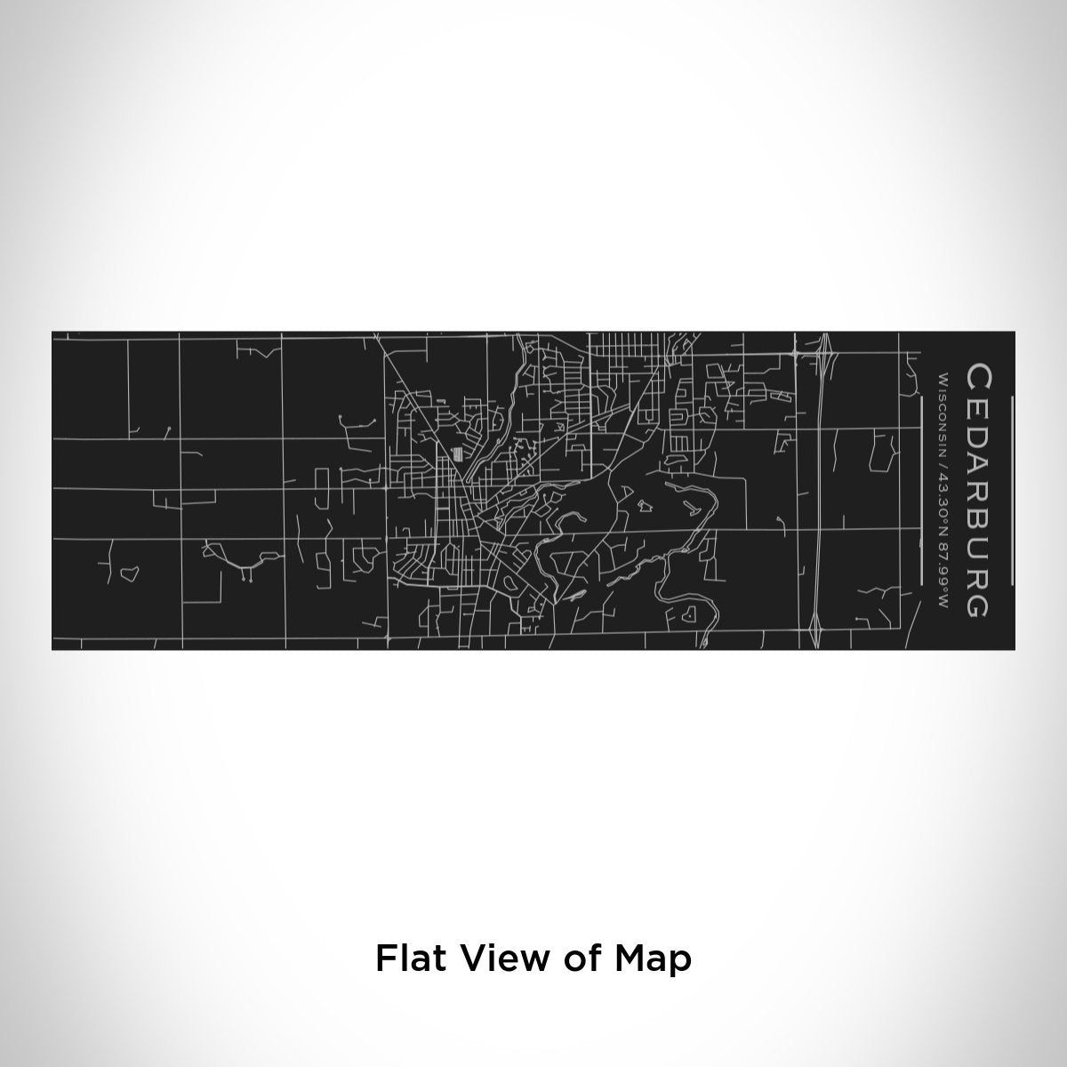 Cedarburg - Wisconsin Engraved Map Insulated Cup in Matte Black
