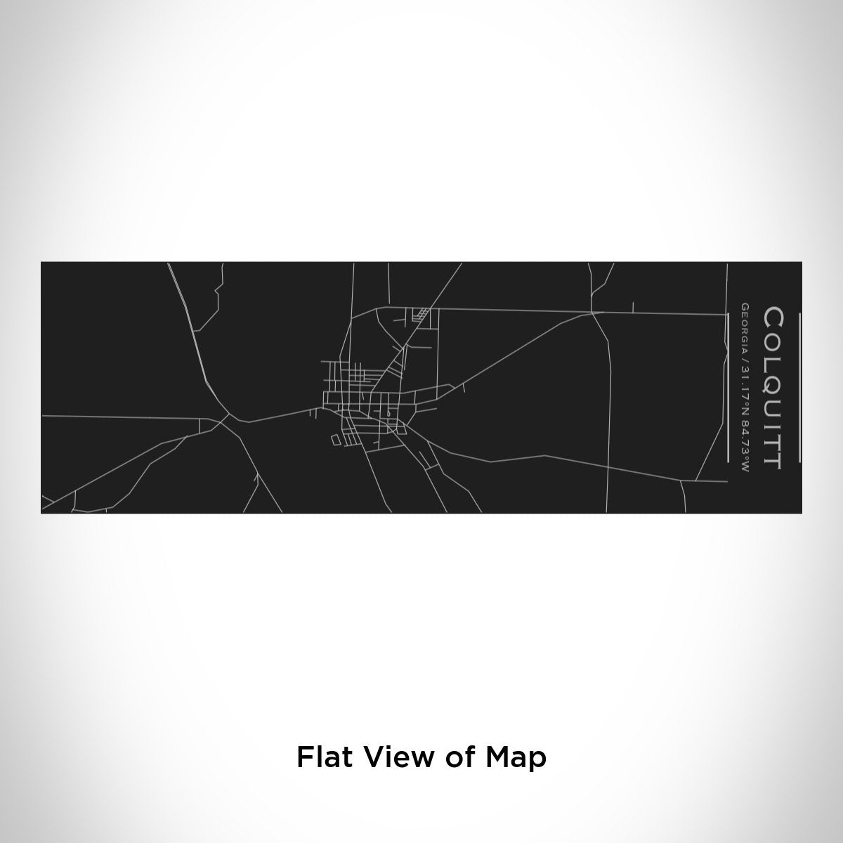 Colquitt - Georgia Engraved Map Insulated Cup in Matte Black