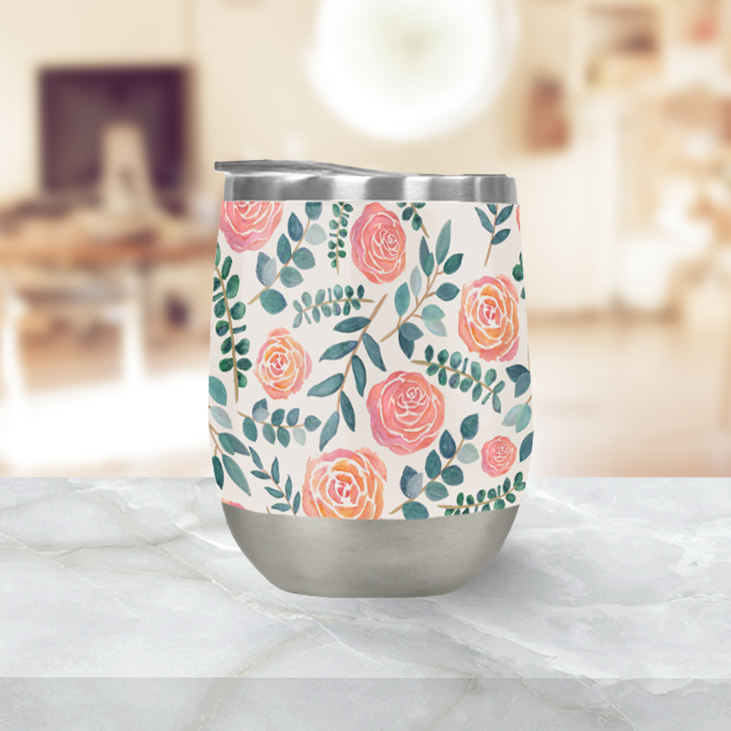 Watercolor Floral Tumbler