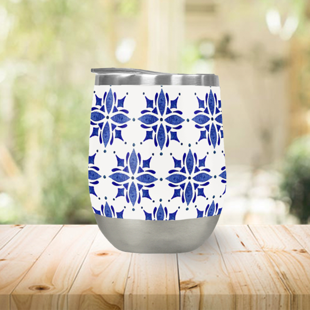 Dark Blue Tile Tumbler