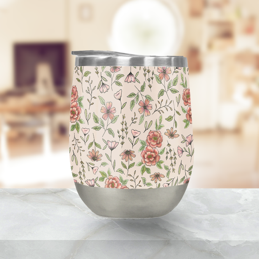Spring Floral Stemless Tumbler