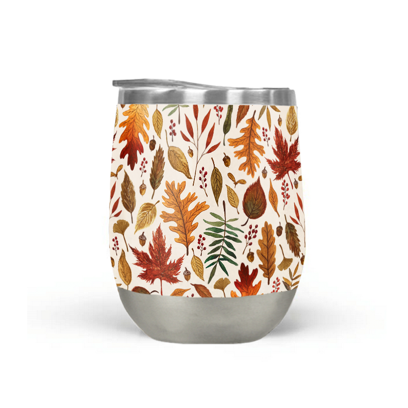 Watercolor Fall Leaves Stemless Tumbler