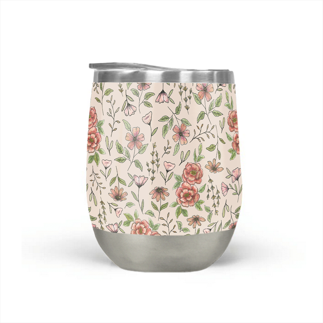 Spring Floral Stemless Tumbler