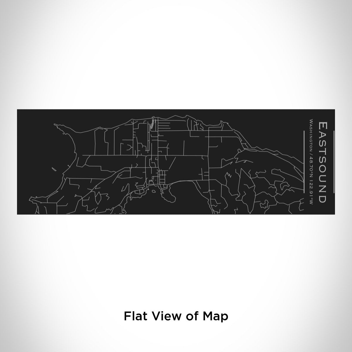 Eastsound - Washington Engraved Map Insulated Cup in Matte Black