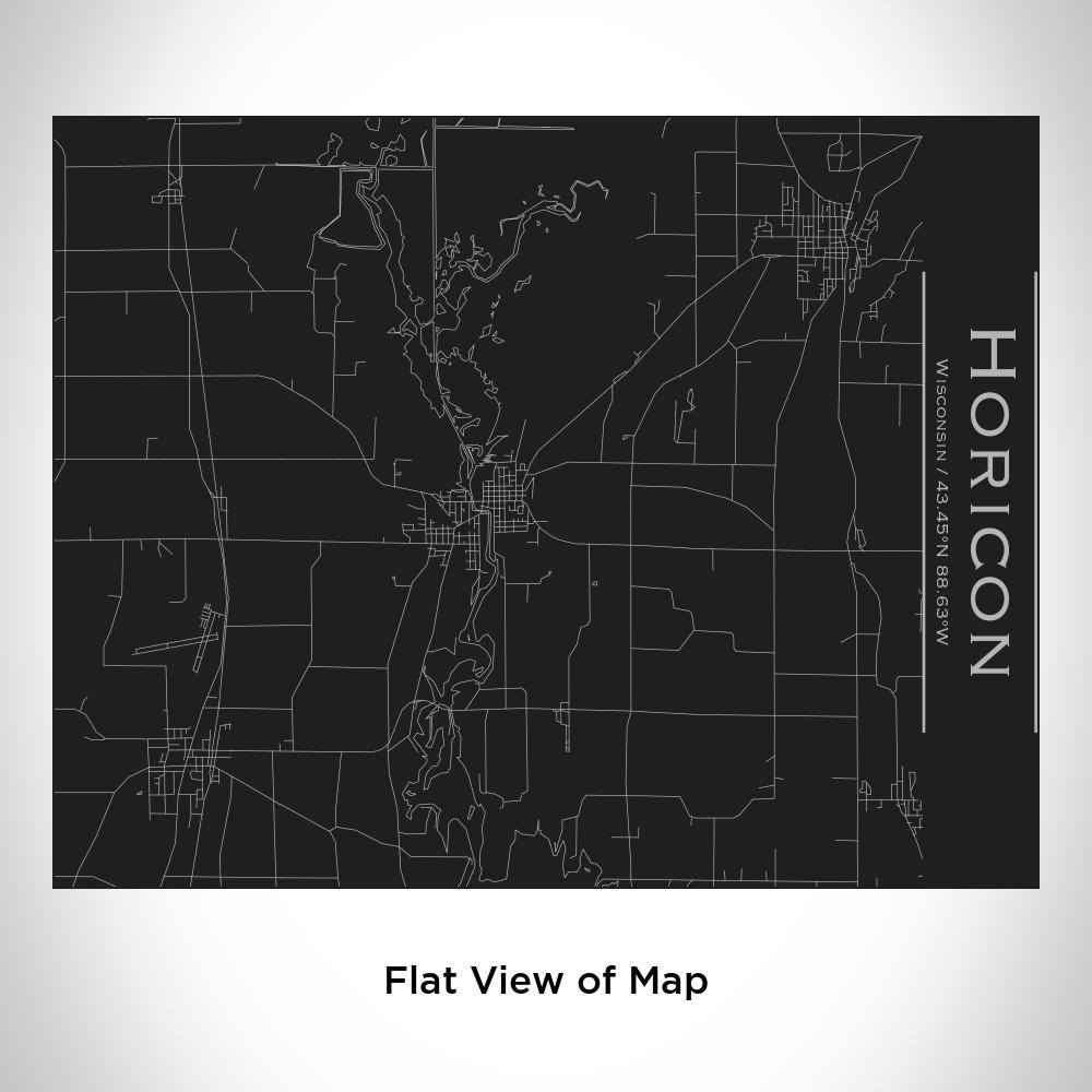 Horicon - Wisconsin Map Bottle with Bamboo Top in Matte Black