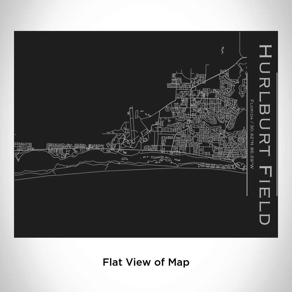 Hurlburt Field - Florida Map Bottle with Bamboo Top in Matte Black