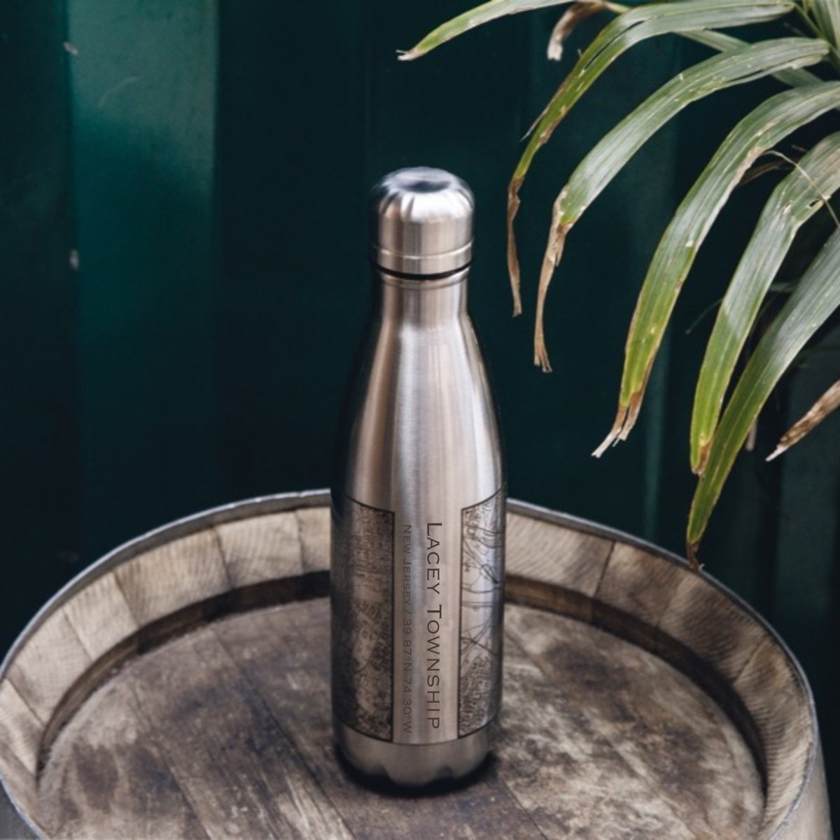Lacey Township - New Jersey Engraved Map Insulated Bottle