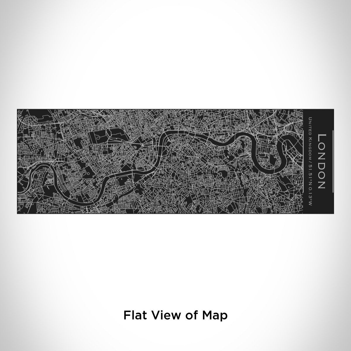 London - United Kingdom Engraved Map Insulated Cup in Matte Black