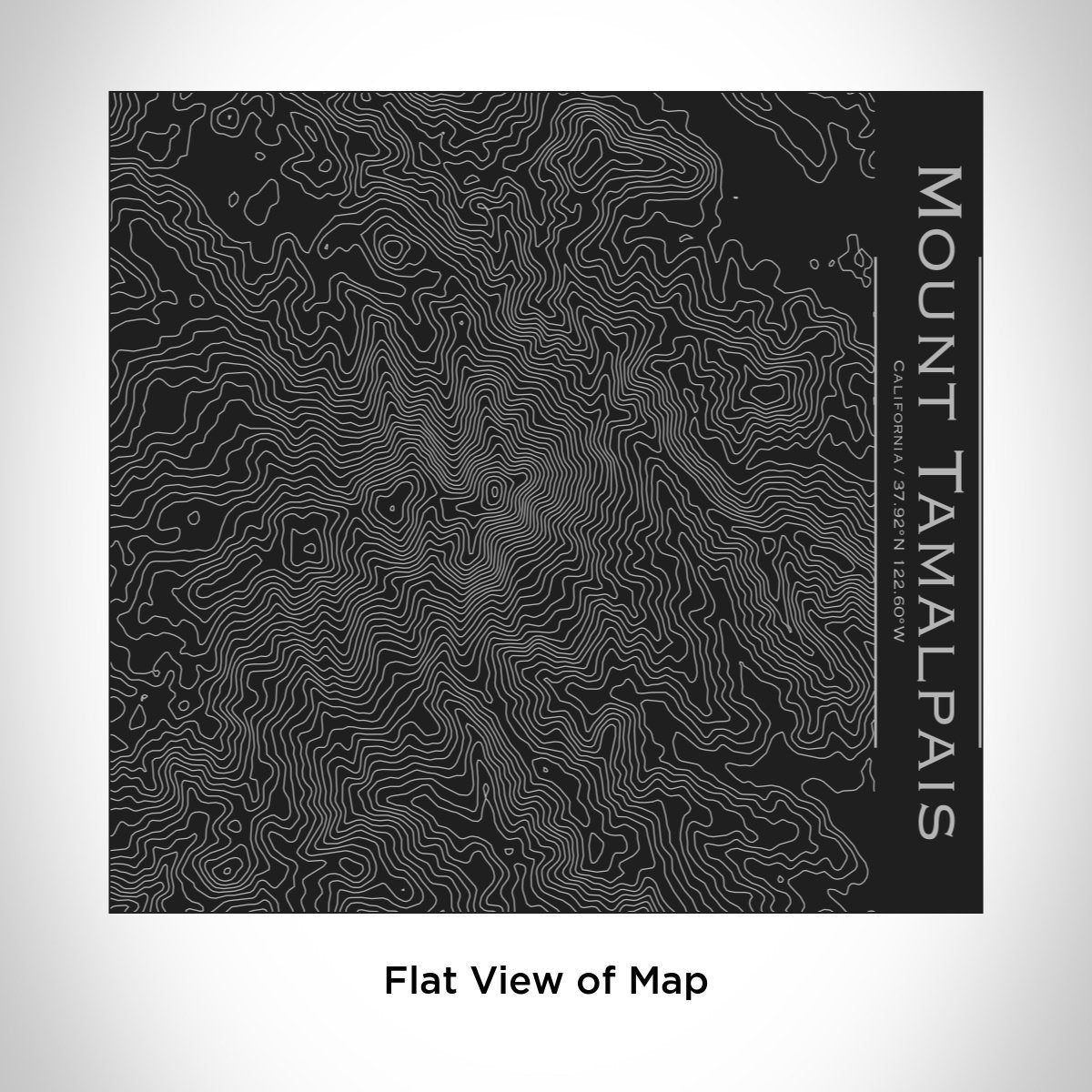 Mount Tamalpais - California Map Tumbler in Matte Black