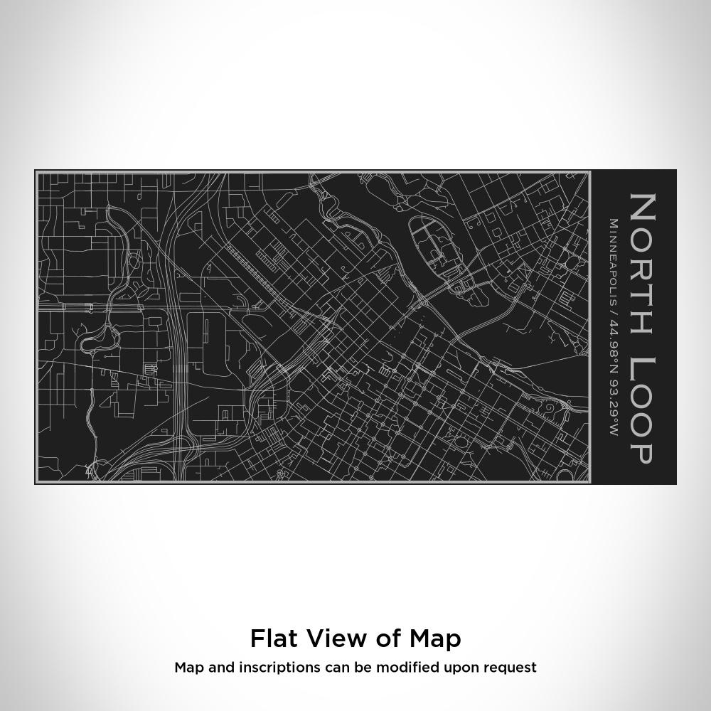 North Loop - Minneapolis Engraved Map Insulated Bottle in Matte Black
