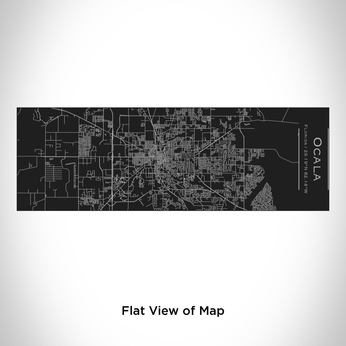 Ocala - Florida Engraved Map Insulated Cup in Matte Black