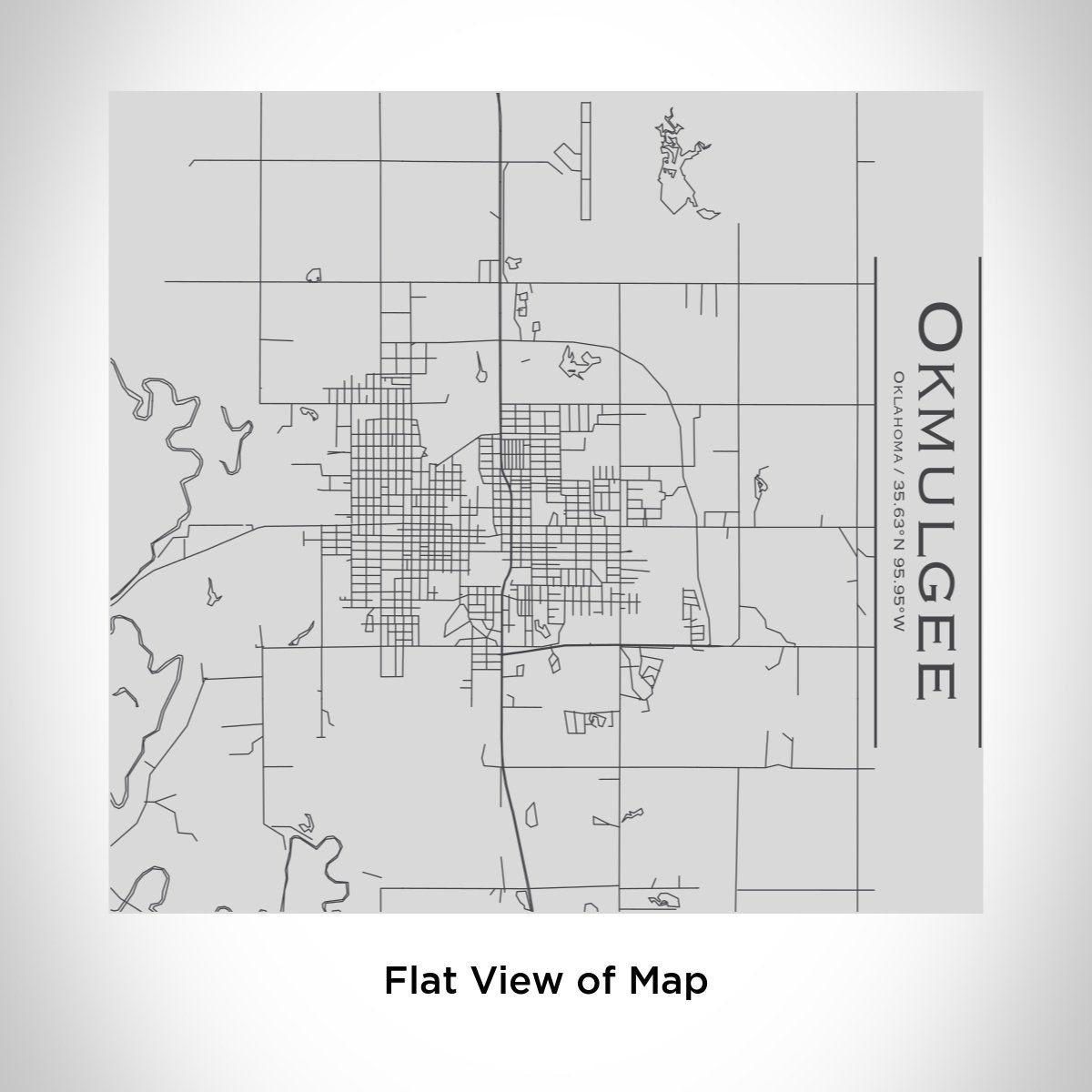 Okmulgee - Oklahoma Engraved Map Tumbler