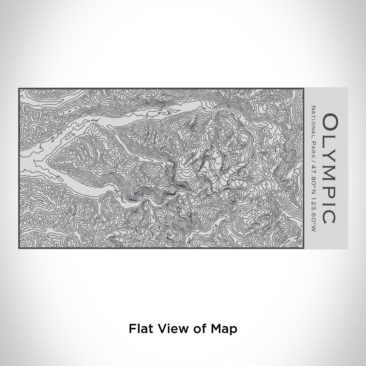Olympic National Park Engraved Topographic Map Insulated Bottle