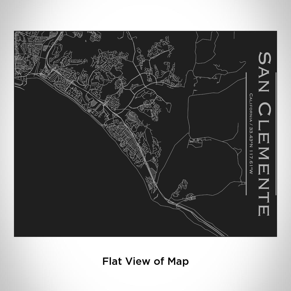 San Clemente - California Map Bottle with Bamboo Top in Matte Black
