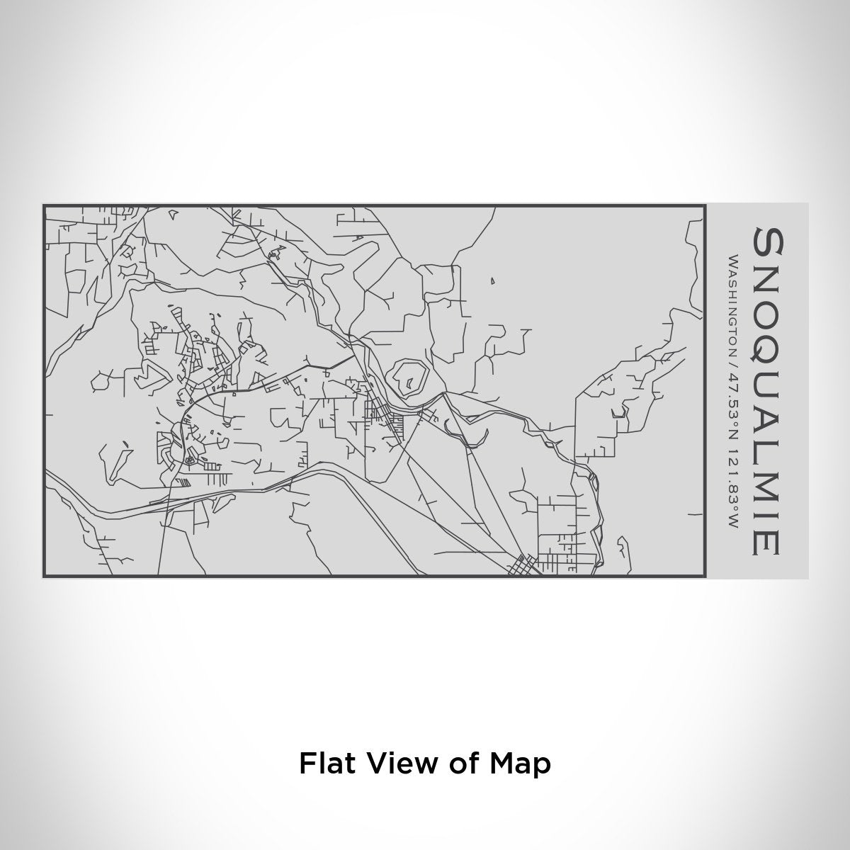 Snoqualmie - Washington Engraved Map Insulated Bottle