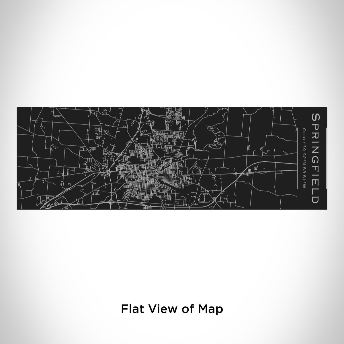 Springfield - Ohio Engraved Map Insulated Cup in Matte Black