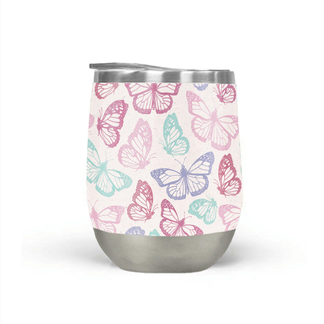 Pink Butterfly Tumbler