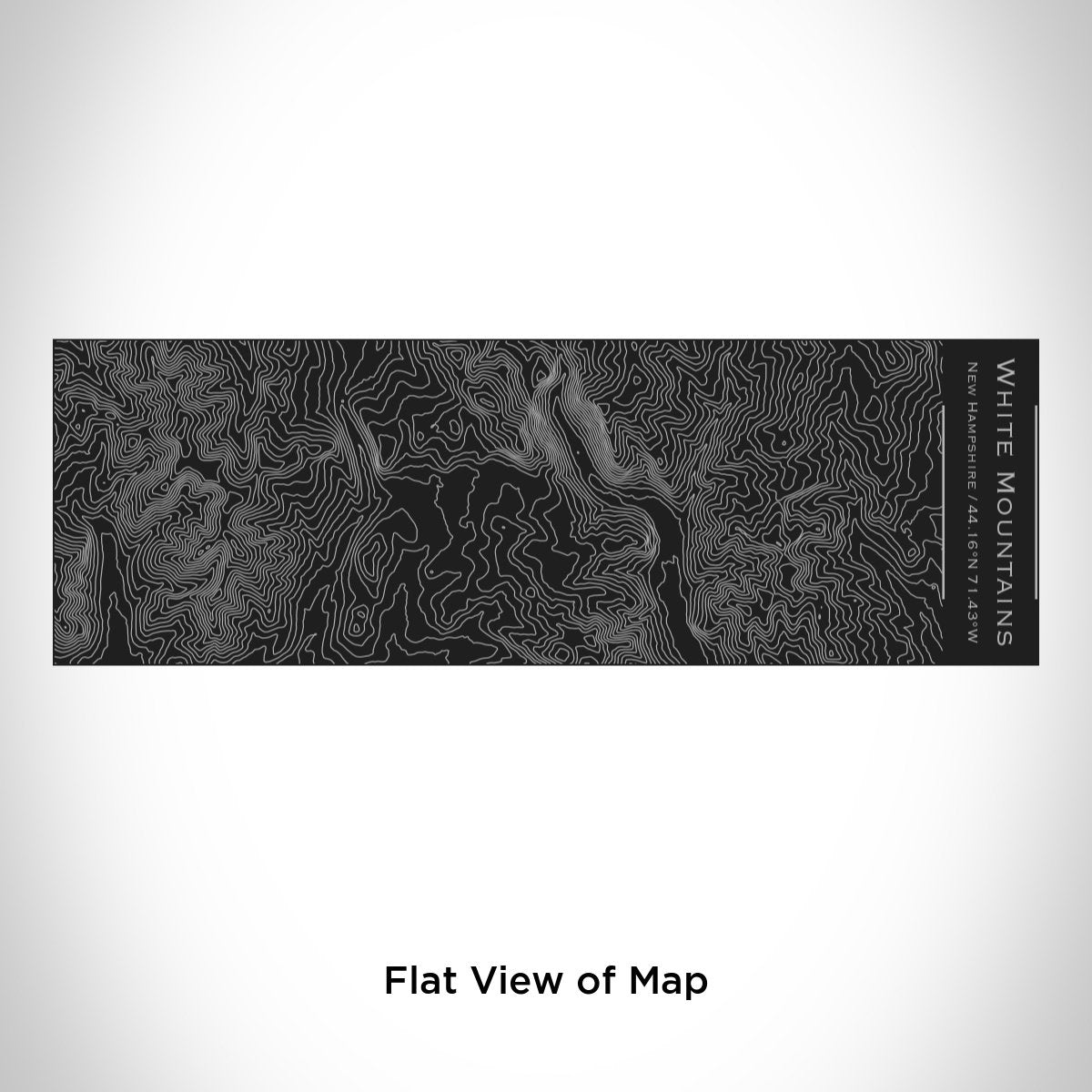 White Mountains - New Hampshire Engraved Topographic Map Insulated Cup
