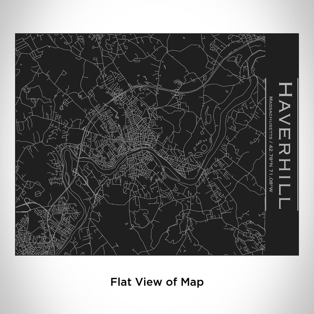 Haverhill - Massachusetts Map Bottle with Bamboo Top in Matte Black