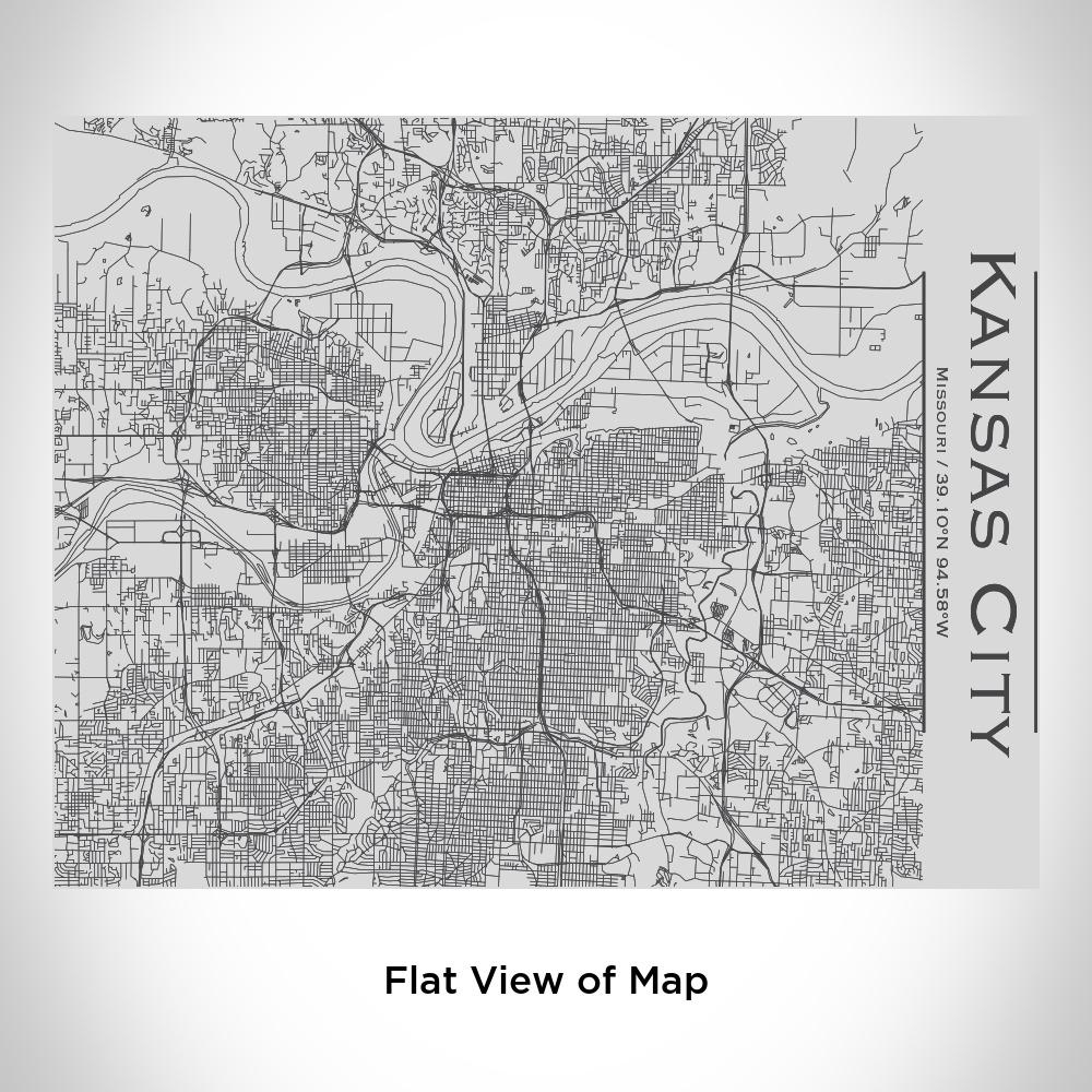 Kansas City - Missouri Map Bottle with Bamboo Top in Matte Black