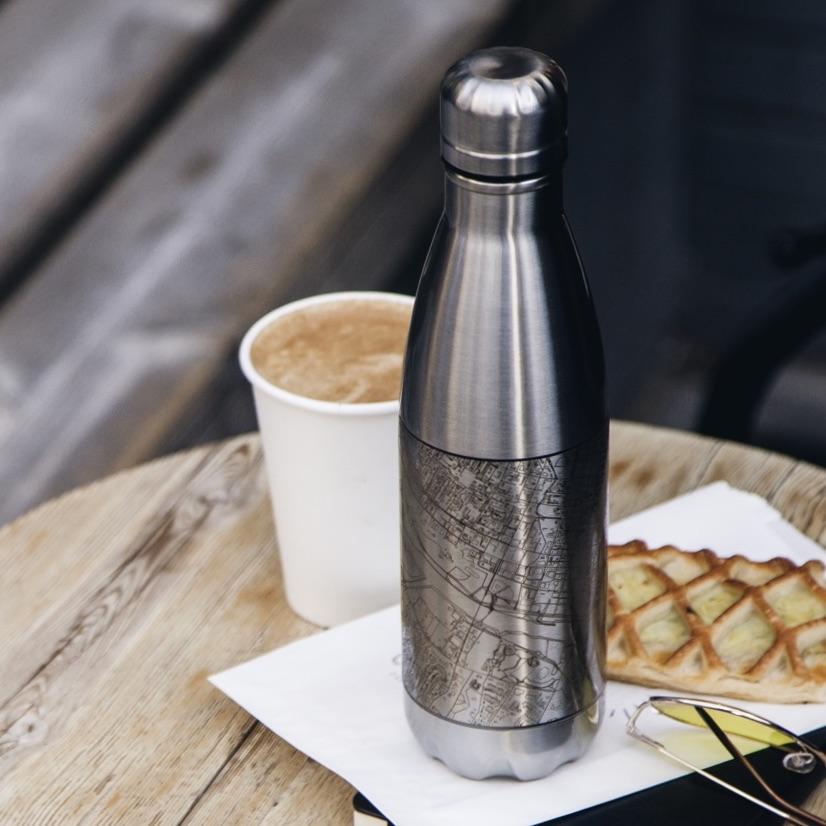 Snoqualmie - Washington Engraved Map Insulated Bottle